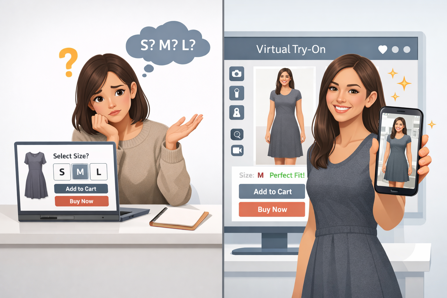 Без примерки — сомнения. С примеркой — уверенный выбор